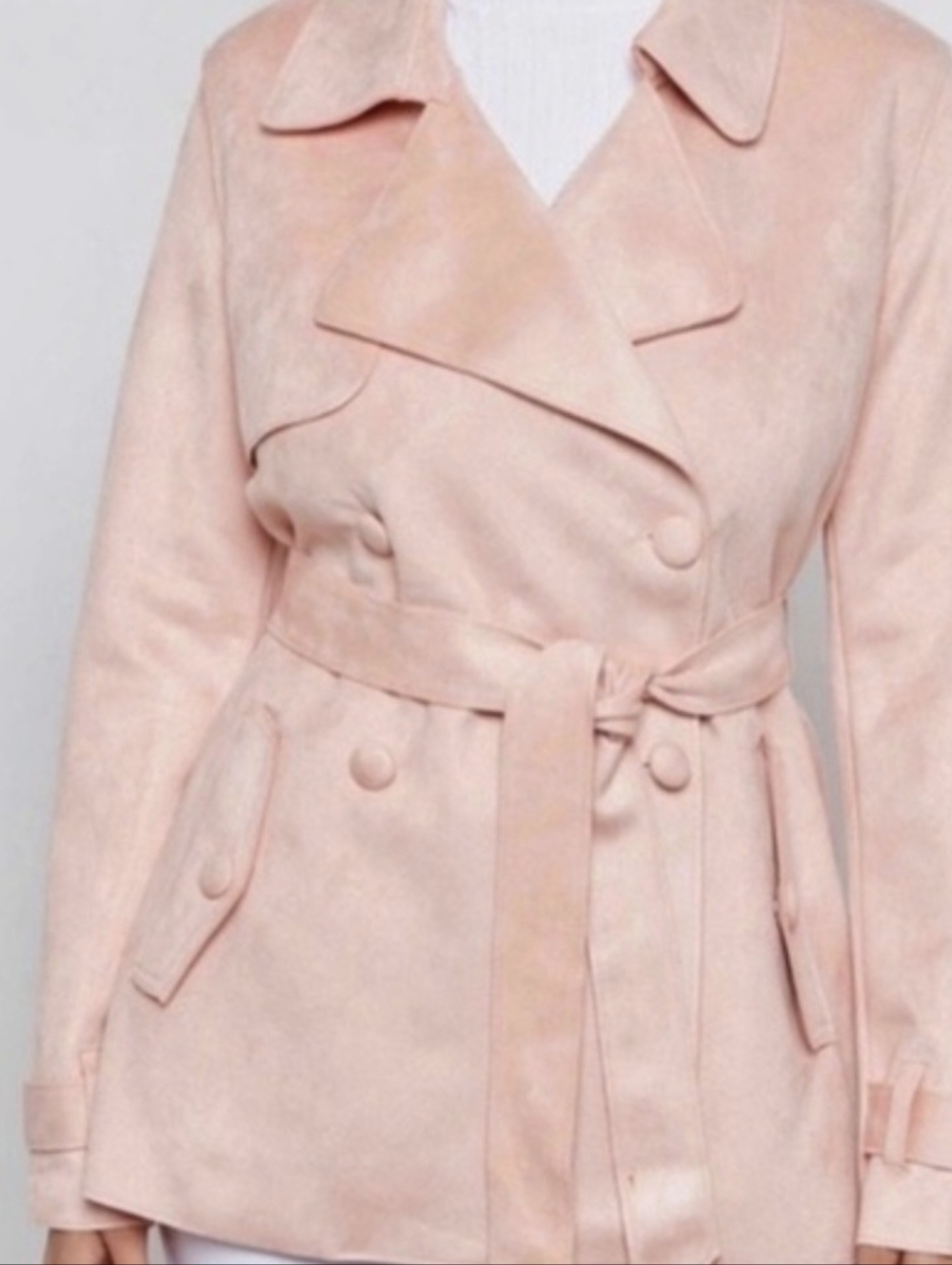 Forever 21 Bubble Bath Pink Faux Suede Jacket